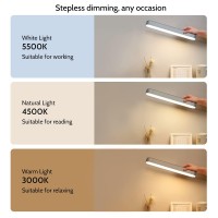 Aksda Closet Stick On Light Led Dimmable Under Cabinet Wireless Magnetic Night Light Bar With Rechargeable Battery Counter Fo