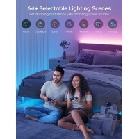 Govee Led Strip Lights 100Ft, Led Lights For Bedroom, Wifi Rgb Led Lights Work With Alexa And Google Assistant, 64 Modes And Music Sync, Strip Lights For Indoor, Party, Decoration, 2 Rolls Of 50Ft