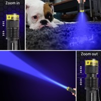 Darkbeam Uv 365Nm Light Flashlight 2 Packs Woods Lamp Blacklight Led Portable Mini Handheld Torch Detector For Dog Urine Pet 37