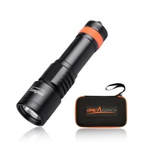 Orcatorch D700 1700 Lumens Dive Light Torch Mechanical Head Twist On/Off Professional Underwater Submersible Flashlight, Ip68 Waterproof, For Scuba Divers Technical Wreck Deep Sea Diving