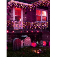 1280 Led Halloween Lights Outdoor Decorations 132Ft String Light With 240 Drops,Fairy Lights Outdoor Indoor Decor With 8 Modes,Timer Super Bright To Play At Night For Party Halloween Decorations