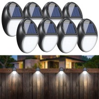 Xinree Solar Lights Outdoor Deck Lights, Waterproof Lamps For Wall Porch Pool Front Door Yard Stairs (8Pack X 10Led)