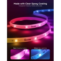 Govee Rgbic Led Strip Lights, 32.8Ft Wifi Led Lights Work With Alexa And Google Assistant, Smart Led Strips App Control, Diy, Music Sync, Color Changing Led Lights For Bedroom, Tv, Indoor