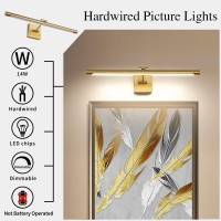 Joosenhouse Led Picture Light Fixtures Dimmable 244 Inches Full Metal Artwork Display Lamp With Single Swing Arm 14W 70W Eqv