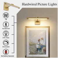 Joosenhouse Led Picture Light Fixtures Dimmable 1653 Inch Modern Metal Artwork Hallway Lamps With Single Swing Arm 7W 50W E