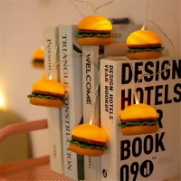 Lekibop Ice Cream String Lights, Hamburger Fries Decoration Light String, Fairy Christmas Lights, Indoor & Outdoor Light String, Party,Children'S Room Restaurant Decorations Warm Lights (Ice Cream)