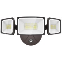 Onforu 60W Led Dusk To Dawn Security Light, 6000Lm Exterior Flood Light, Ip65 Waterproof Outdoor 3 Adjustable Heads Photocell Lights Fixture, 6500K Floodlights For Garage, Patio, Yard