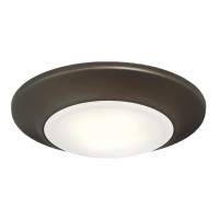 Ciata Lighting Round Led Disk Light Ceiling Flush Mount, Integrated Led Dimmable, Indoor/Outdoor, Energy Saving, Frosted Lens, 12-Watt, 3000K, 840 Lumens, 6-Inch - Oil Rubbed Bronze Finish