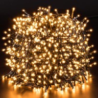 Outdoor Christmas String Lights, Novtech 328Ft 1000Led Diamond Shape Led Xmas Tree Twinkle Fairy Lights, 8 Modes Plug In Christmas Decoration String Lights For Holiday Garden Party Wedding, Warm White