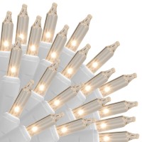 Christmas Lights, Clear Outdoor Lights, White Wire 150-Count Lights 120V Ul Certified Incandescent Mini String Light, Connectable For Xmas Tree Wreath Home Patio Holiday Party Garden Decorations