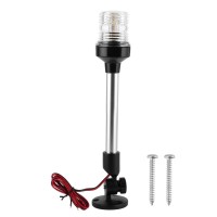 Navigation Anchor Lights, Adjustable Led All-Around Anchor Light Sailing Boat Yacht Signal Bulb Foldable Waterproof 360 Round 12V-24V (12Inch) For Marine Signal Light Led Signal Light Boat Navigation