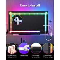 Daymeet Tv Led Backlight, 16.4Ft Rgb Led Lights For Tv Smart Tv Led Lights For 65-85Inch Tv/Monitor, Usb Led Lights Behind Tv, Tv Led Backlight Sync With Music, Bluetooth App Control With Remote