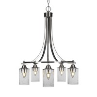 Paramount 5 Light Chandelier In Brushed Nickel Finish With 4