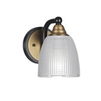 Paramount 1 Light Wall Sconce In Matte Black & Brass Finish With 5