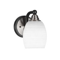 Paramount 1 Light Wall Sconce In Matte Black & Brushed Nickel Finish With 5