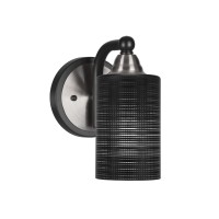 Paramount 1 Light Wall Sconce In Matte Black & Brushed Nickel Finish With 4