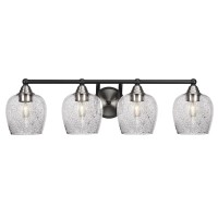 Paramount 4 Light Bath Bar In Matte Black And Brushed Nickel Finish With 6