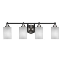 Paramount 4 Light Bath Bar In Matte Black And Brushed Nickel Finish With 4