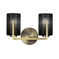 Atlas 2 Light Bath Bar In New Age Brass Finish With 4