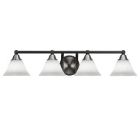 Paramount 4 Light Bath Bar In Matte Black And Brushed Nickel Finish With 7