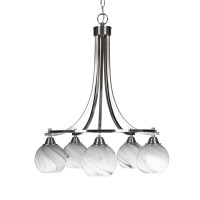 Paramount 5 Light Chandelier In Brushed Nickel Finish With 5.75