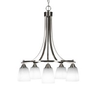 Paramount 5 Light Chandelier In Brushed Nickel Finish With 4.5