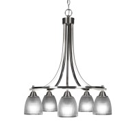 Paramount 5 Light Chandelier In Brushed Nickel Finish With 5