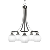 Paramount 5 Light Chandelier In Brushed Nickel Finish With 5.75