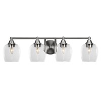 Paramount 4 Light Bath Bar In Brushed Nickel Finish With 6