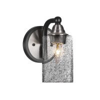 Paramount 1 Light Wall Sconce In Matte Black & Brushed Nickel Finish With 4