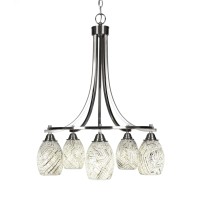 Paramount 5 Light Chandelier In Brushed Nickel Finish With 5