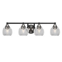 Paramount 4 Light Bath Bar In Matte Black And Brushed Nickel Finish With 5.75