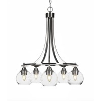 Paramount 5 Light Chandelier In Brushed Nickel Finish With 5.75