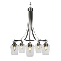 Paramount 5 Light Chandelier In Brushed Nickel Finish With 5