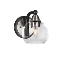 Paramount 1 Light Wall Sconce In Matte Black & Brushed Nickel Finish With 5.75