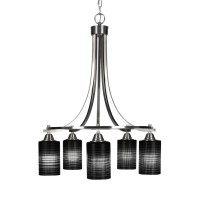 Paramount 5 Light Chandelier In Brushed Nickel Finish With 4