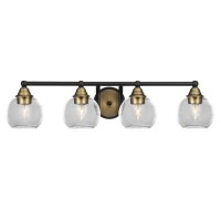 Paramount 4 Light Bath Bar In Matte Black & Brass Finish With 5.75