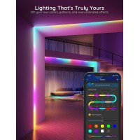 Govee Rgbic Alexa Led Strip Light 16.4Ft, Smart Wifi Led Lights Work With Alexa And Google Assistant, Segmented Diy, Music Sync, Color Changing Led Strip Lights For Gaming Room, Bedroom, Cabinet, Desk