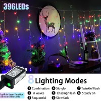 Christmas Decorations Lights Outdoor, 29.8Ft 360 Led Christmas Icicle Lights, 8 Modes Christmas Light With 60 Drops, Clear Wire Led Icicle Fairy Twinkle Lights For Christmas Party, Holiday(Multicolor)