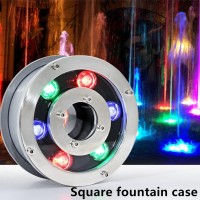 Awsad Led Ring Fountain Underwater Light, 6W Ip68 Waterproof Submersible Light Fountain Lamp, 6 Colors (Color : Yellow Light, Size : 12V)