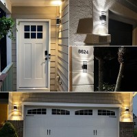 Tewei Dusk To Dawn Outdoor Wall Lights Fixture Up And Down Porch Lights Outdoor Wall Black Modern Exterior Lights Ip65 Warm Wh