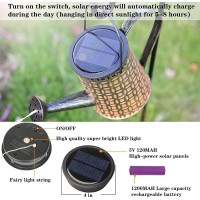 Solar Lights Outdoor Garden Decorations Watering Can Landscape Light Large Hanging Lantern Outside Waterproof Patio Decor Perfe