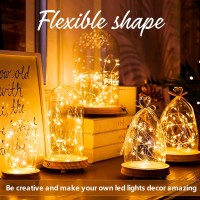 Flaspar Lights For Bedroom, Christmas, Parties, Wedding, Centerpiece, Decoration (Warm, 2 Pack 33Ft Battery Operated)