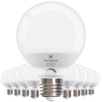 Hansang Led G25 Globe Light Bulbs Dimmable 2700K Soft Warm White, 60W Equivalent Vanity Round Light Bulb With E26 Medium Base, Bathroom Light Bulb For Makeup Mirror Home Lighting, 500Lm, 8 Pack