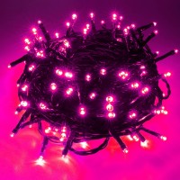 Pooqla Pink String Lights 200 Led 66 Ft Indoor And Outdoor Decorative Led Lights 8 Modes Valentines Day Pink Fairy Lights For