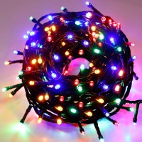 Pooqla Colorful Christmas Lights, 200 Led 66 Ft Holiday String Lights For Indoor Outdoor Decoration, 8 Modes Fairy Lights For Home Yard Patio Wedding Party, Red Green Yellow Blue