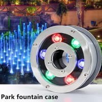 Awsad Led Ring Fountain Underwater Light, 6-24W Ip68 Waterproof Submersible Light Fountain Lamp 85-265V, 6 Colors (Color : Warm White Light, Size : 6W)