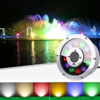 Awsad Led Ring Fountain Underwater Light, 6-24W Ip68 Waterproof Submersible Light Fountain Lamp 85-265V, 6 Colors (Color : Warm White Light, Size : 6W)