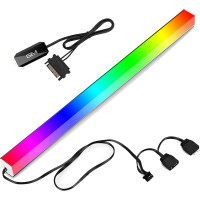 Gim Kb-14 Pro Magnetic Rgb Light Strip For Pc Case, 1.1Ft Argb Led Strip Lights With 5V 3-Pin, 4-Pin Header & Mini Controller With Sata Header, Sync Color Changing & Light Speed Led Strip