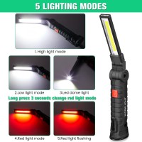 4 Pieces Led Work Light Cob Rechargeable Work Flashlight With Magnetic Base Hanging Hook And 360 Rotate 5 Modes Portable Led Wo